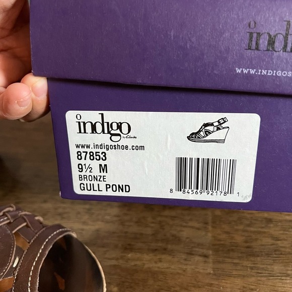 Indigo by Clarks Gull Pond Bronze Wedges size 9.5 - Picture 4 of 8